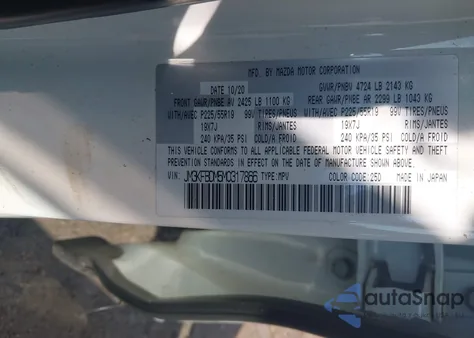 2021 Mazda Cx-5 Grand Touring z USA, uszkodzony, nr VIN JM3KFBDM5M0317866